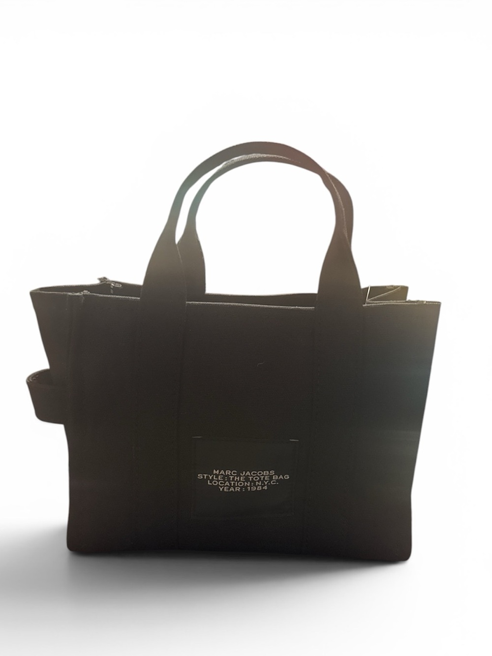 Marc Jacobs Black Small Canvas The Tote Bag with Adjustable crossbody Strap - Picture 9 of 13